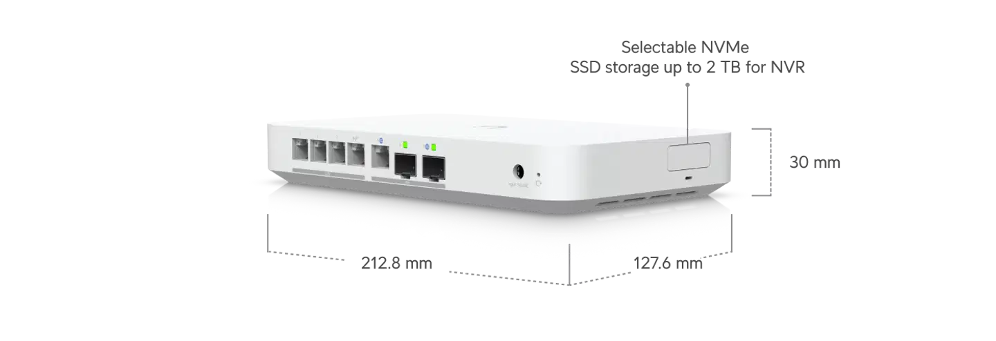 Ubiquiti kompakti pilviyhdyskäytävä 10 GbE- ja kuituliitännöillä UCG-Fiber - 10