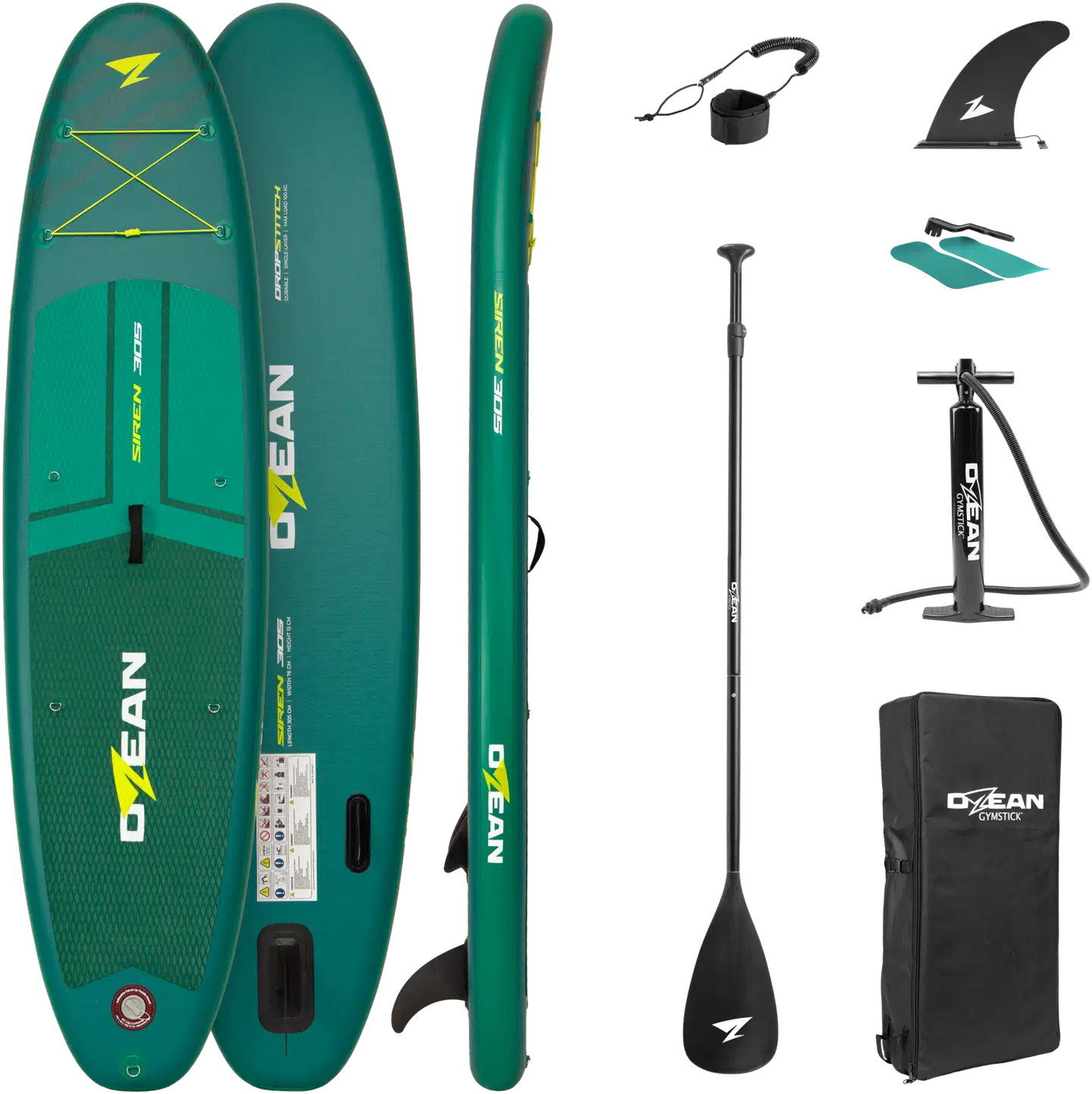 Ozean Siren 305 SUP-lauta - Tummanvihreä - 1