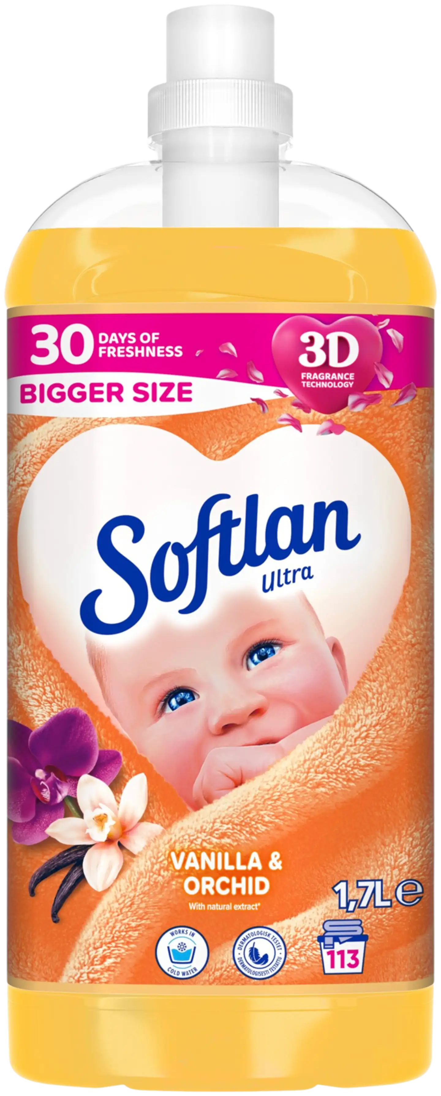 Softlan Ultra Vanilla & Orchid huuhteluaine 1,7 l