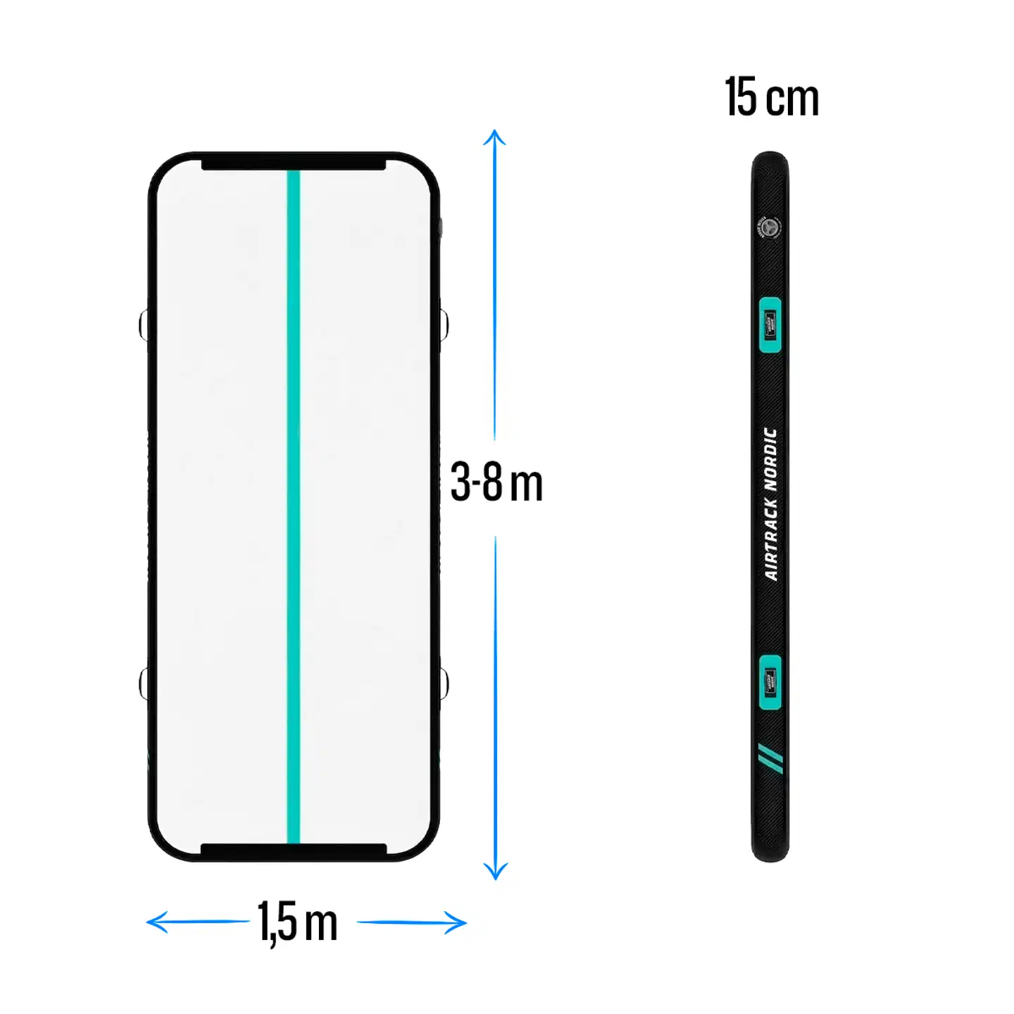 AirTrack Nordic Carbon ilmavolttirata - Punainen - 3 m - 4