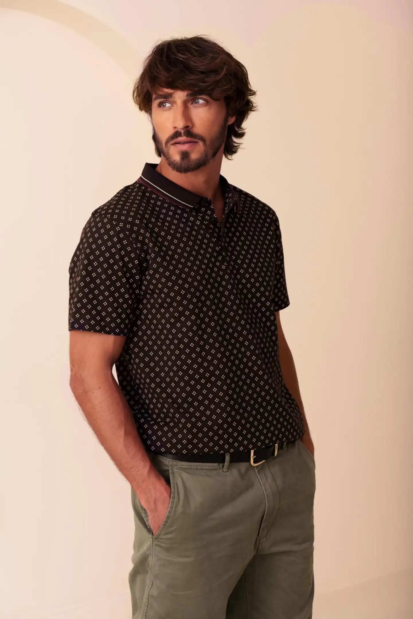 London Fog miesten jersey-pikeepaita 195LF30254 - Dark brown - 3