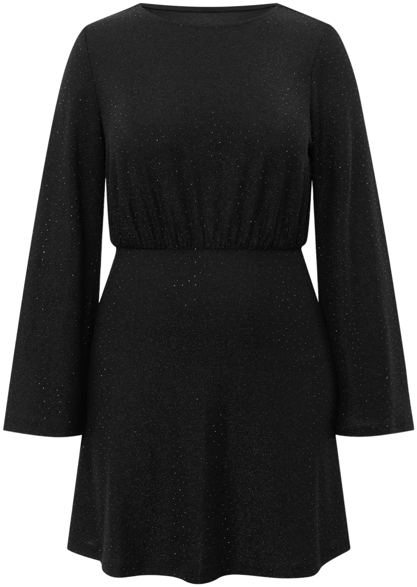 WKLY. naisten lyhyt kimallejuhlamekko pitkä hiha 218W382672 - black - 1