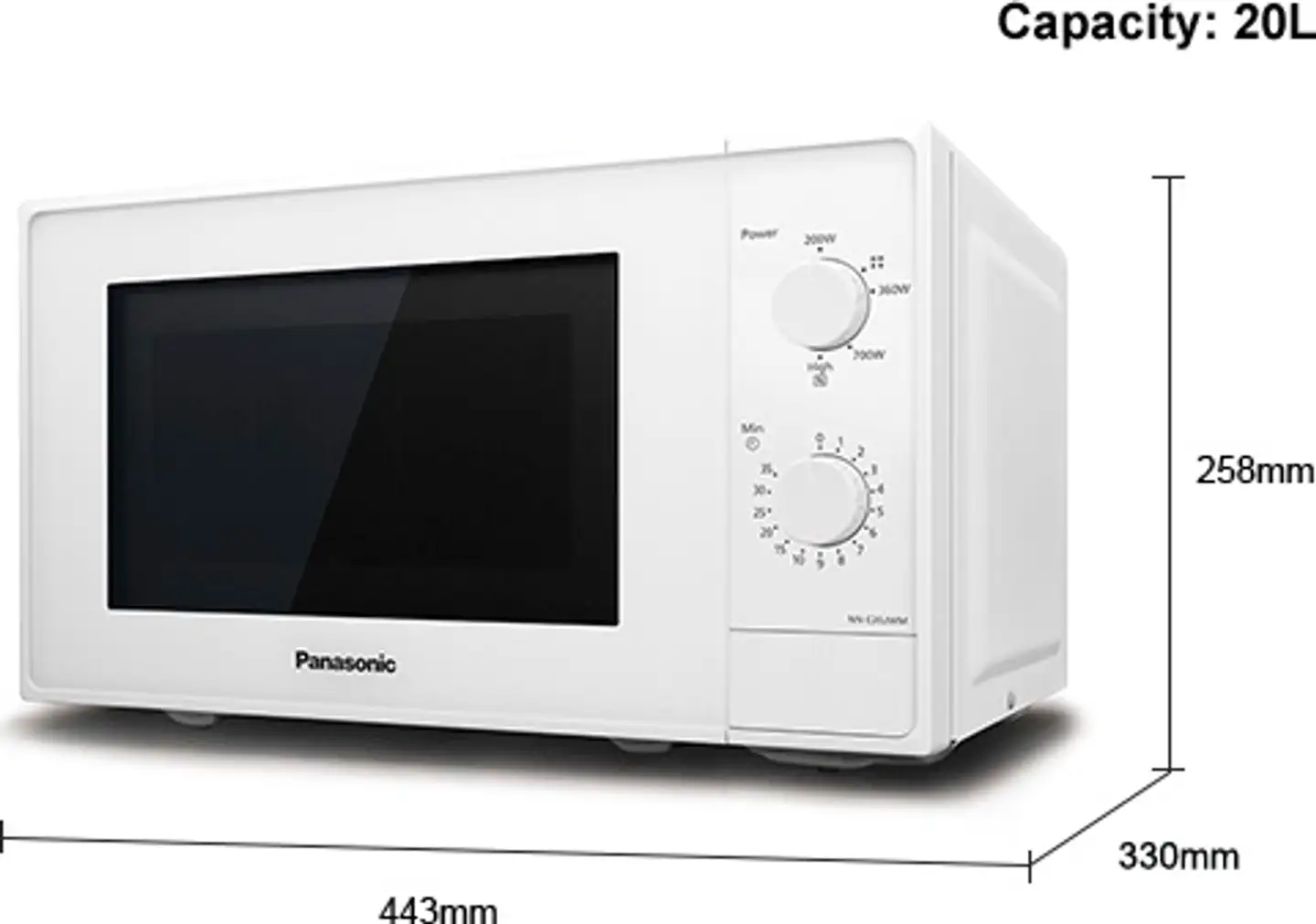 Panasonic mikroaaltouuni 800w NN-E20JWMEPG - 3