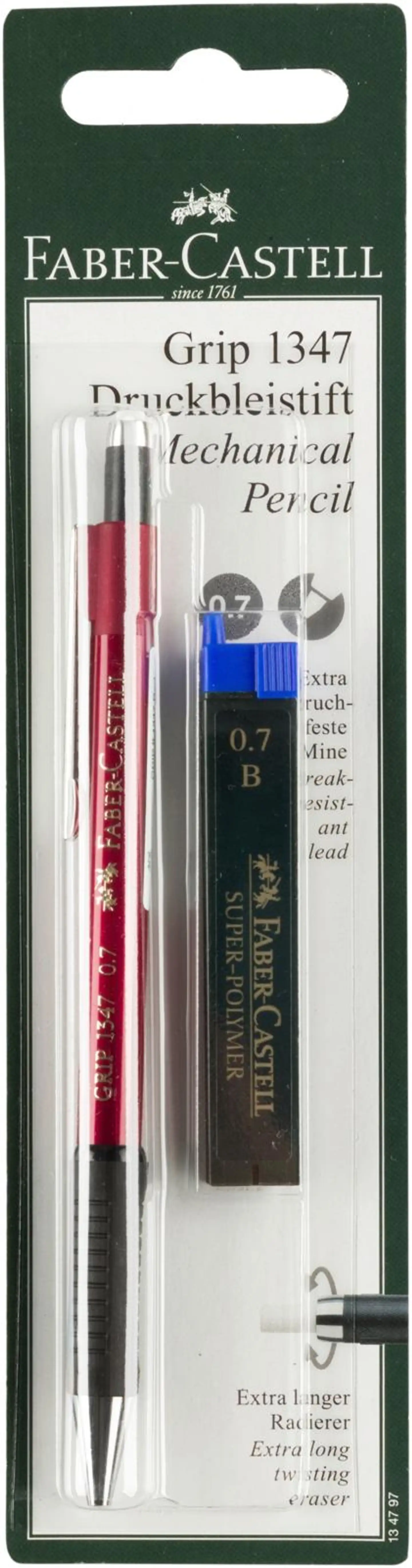 Faber-Castell lyijytäytekynä 0,7mm + lyijyt