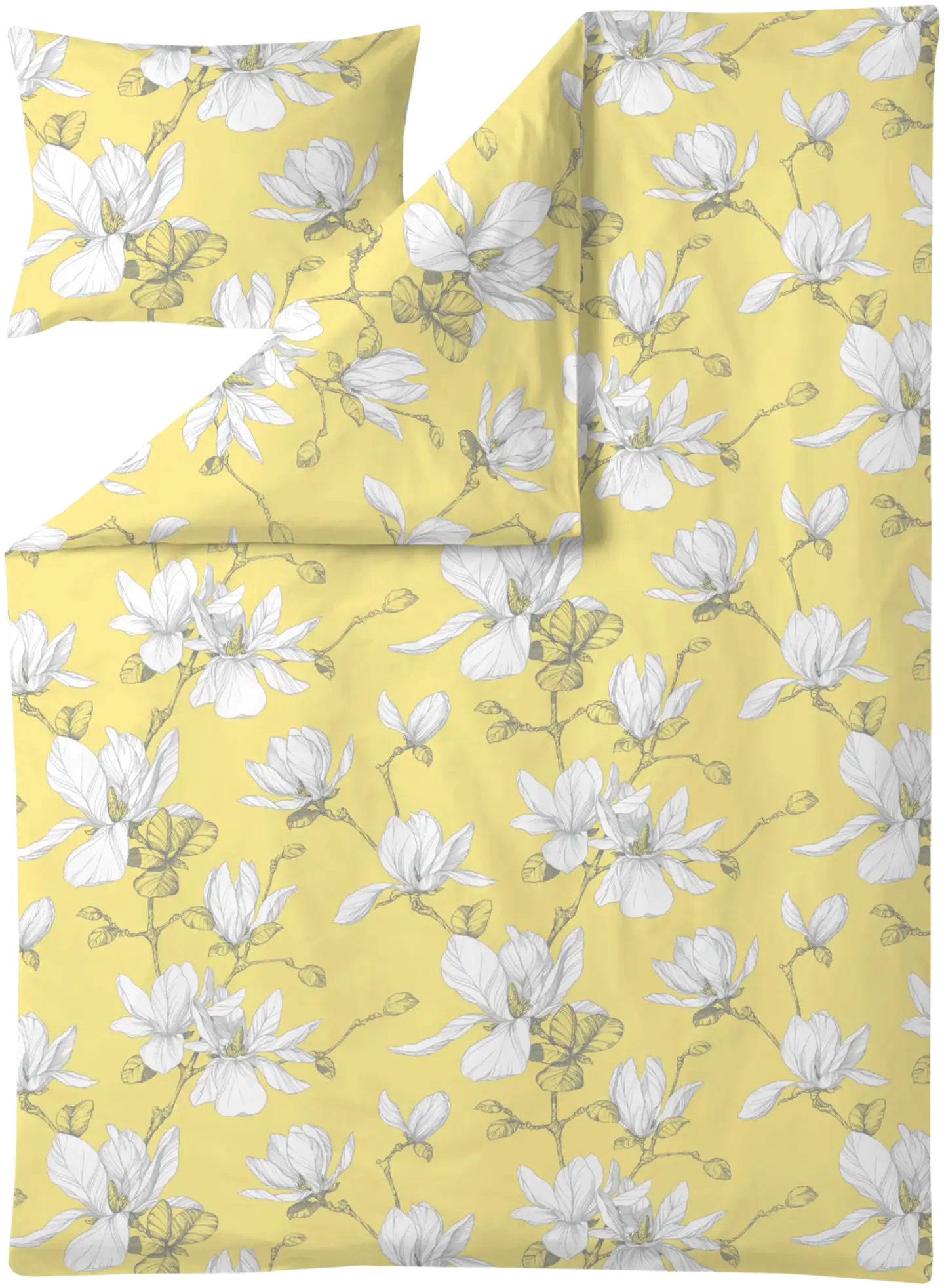 Finlayson satiini pussilakanasetti Magnolia 150X210+50X60 keltainen - 1