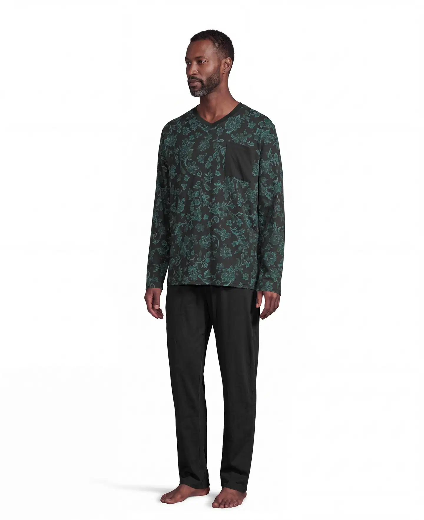 London Fog miesten pyjama 191L422677 - BLACK/AOP - 4