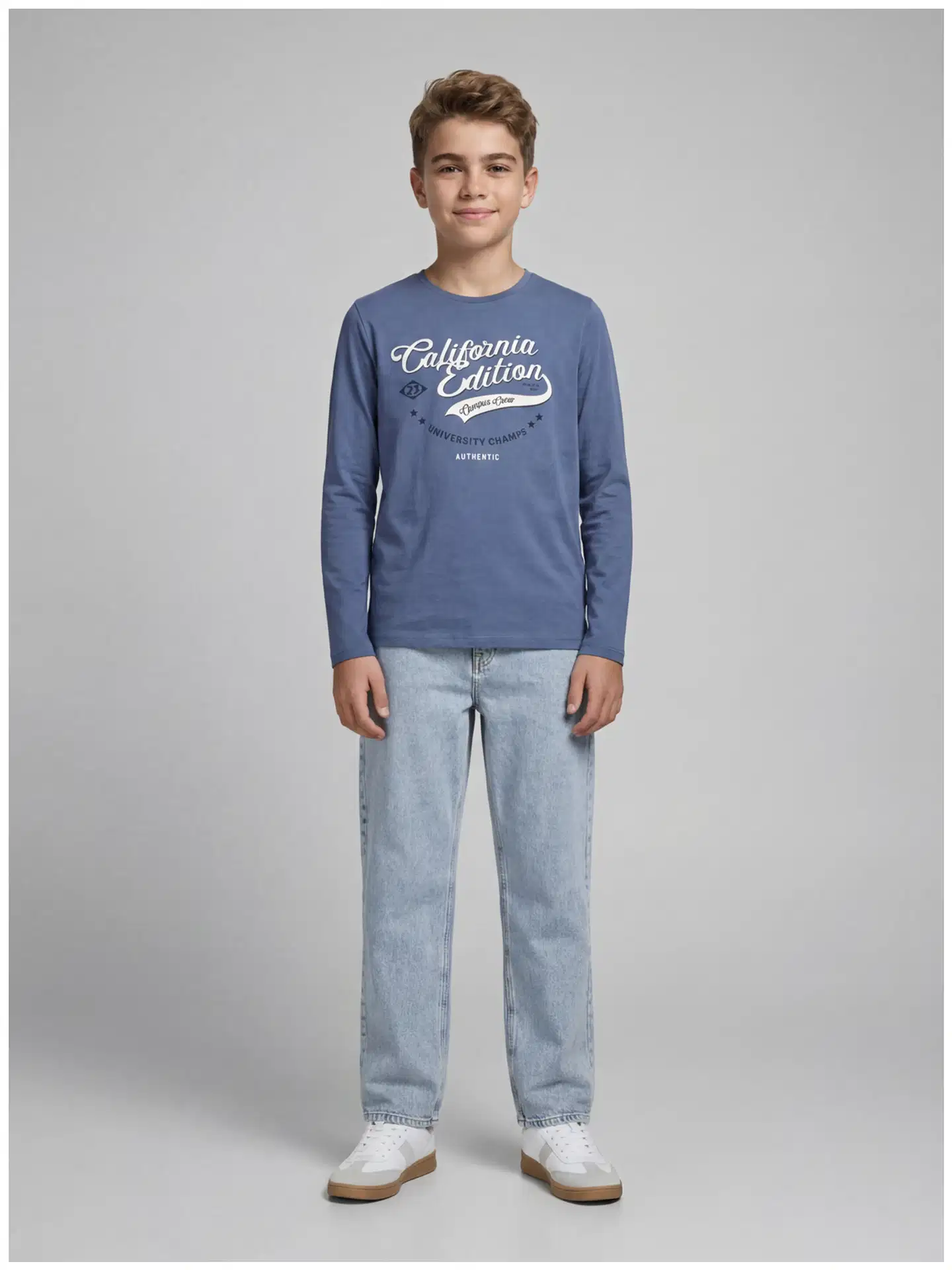 JJ REBEL JUNIOR lasten trikoopaita - Vintage Indigo - 4