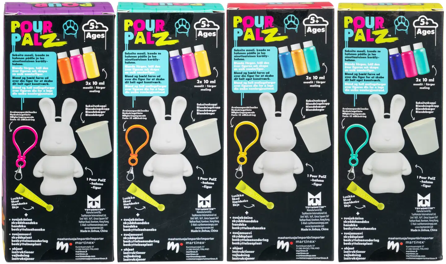 Pour Palz askartelu Bunny mini avaimenperä, erilaisia - 3