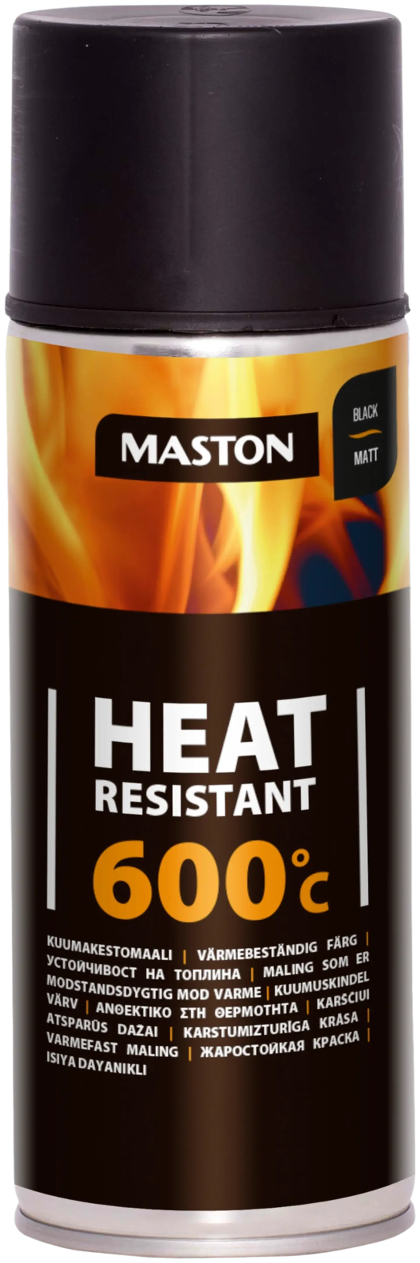 Maston kuumakestomaali 600°C spray 400 ml musta