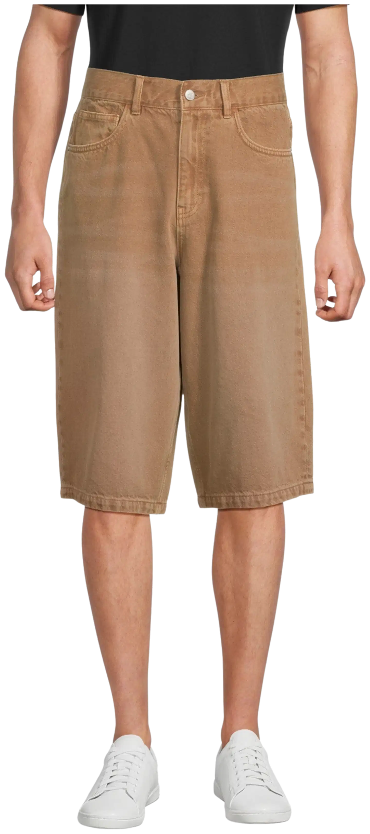 WKLY. miesten farkkubermudat Loose fit 202W152607 - Brown denim washed - 1