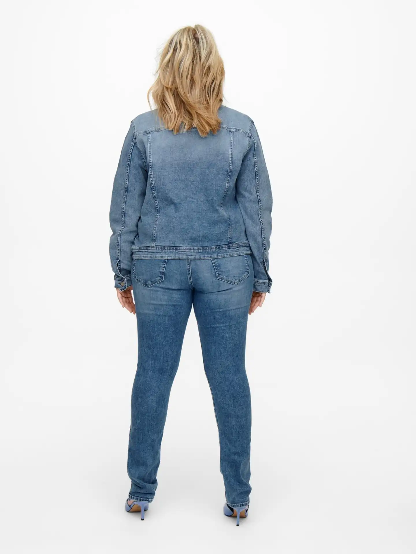 ONLY CARMAKOMA naisten farkkutakki Carwespa - LIGHT BLUE DENIM - 6