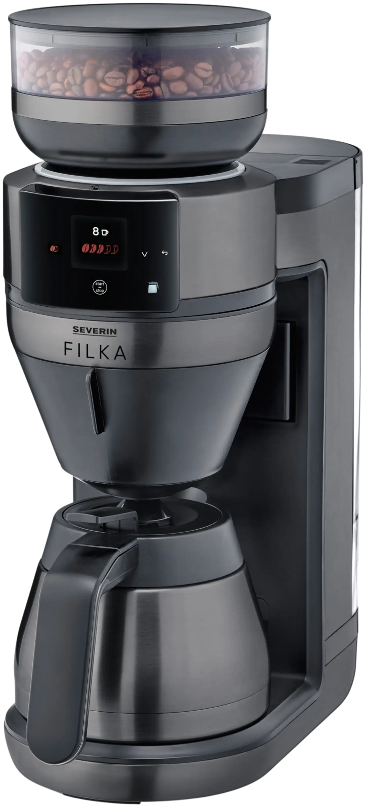 Severin kahvinkeitin termoskannulla KA4855 Filka Dark Inox - 1