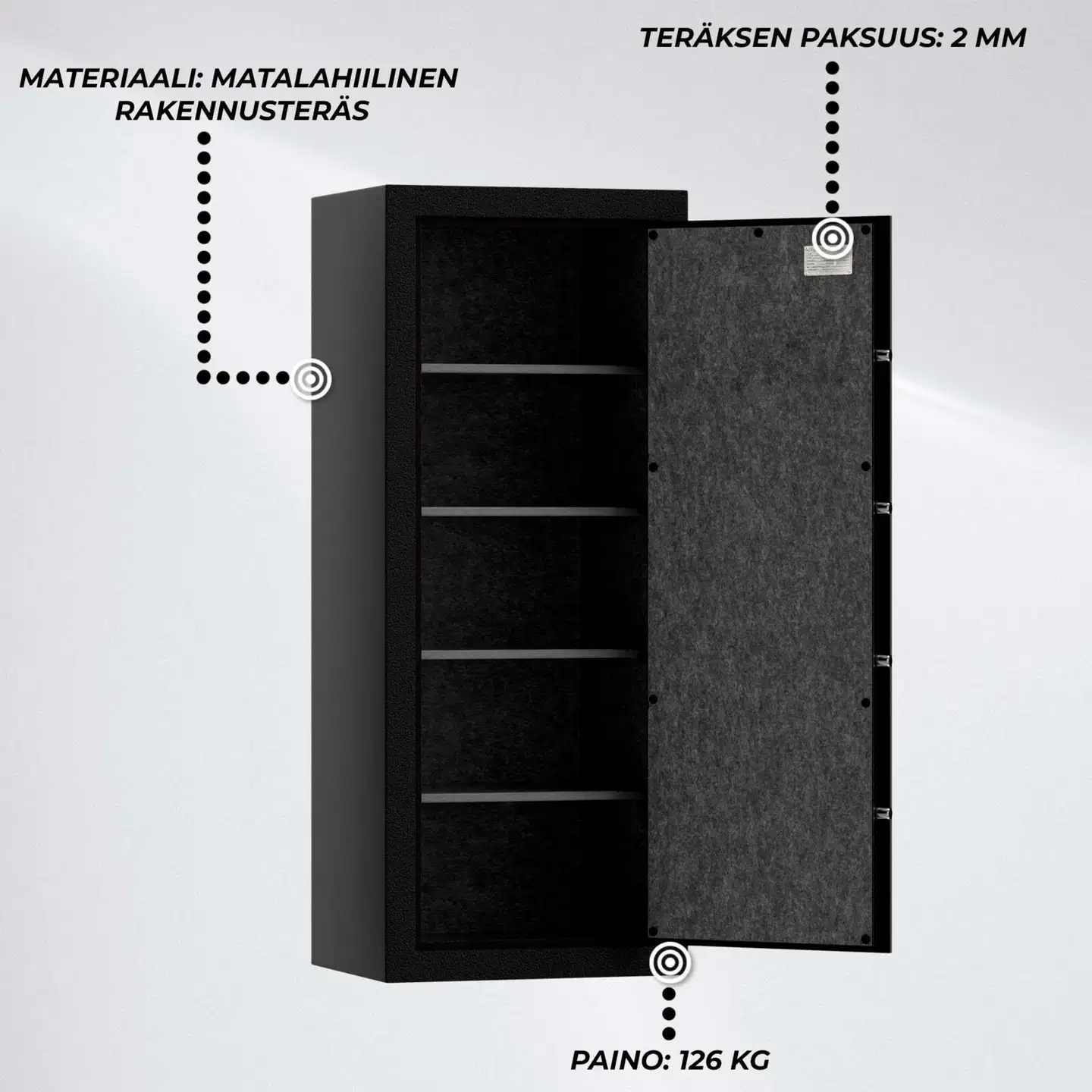 Fornorth kassakaappi 1498x610x457mm - 2
