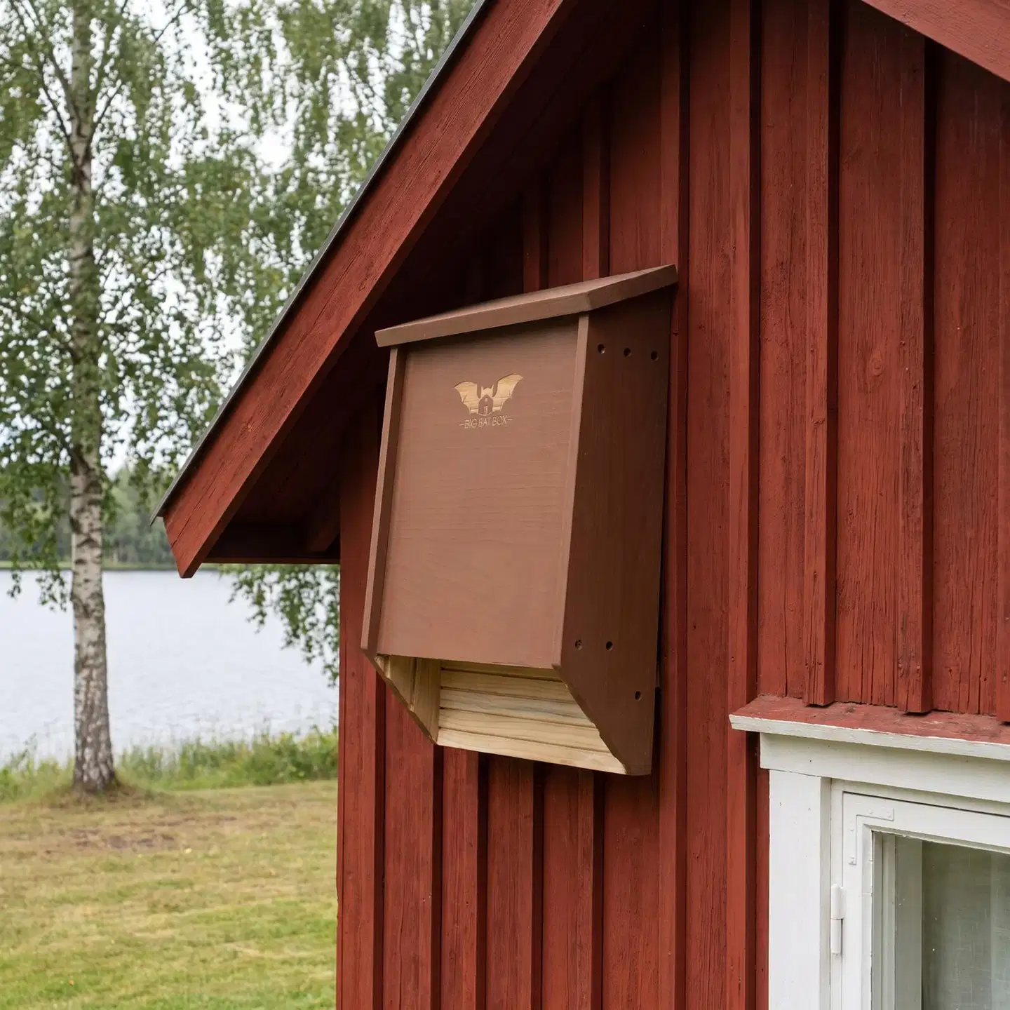 WildYard Big Bat Box lepakkopönttö, 2 kammiota, setripuu, ruskea - 4