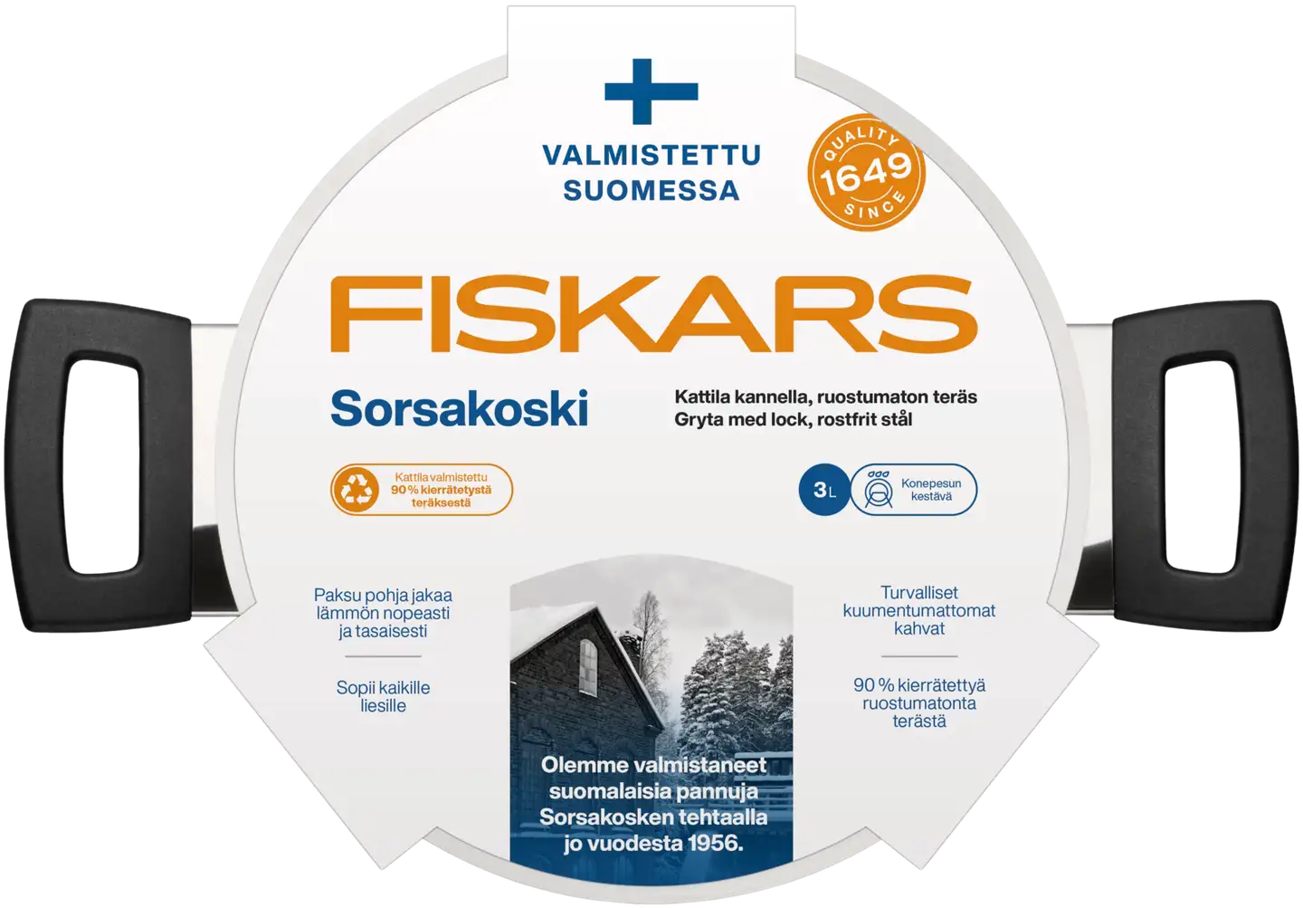 Fiskars Sorsakoski teräskattila 3 L - 5