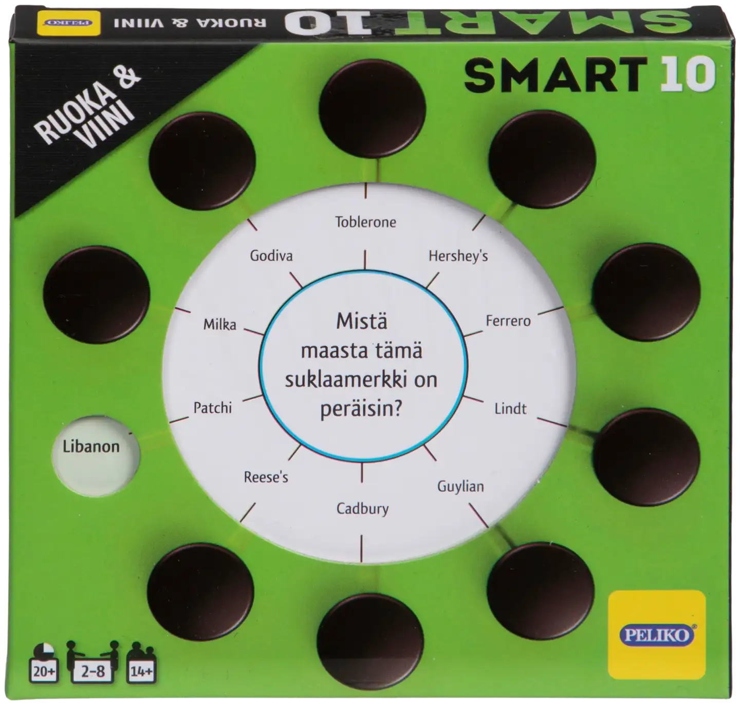 Peliko Smart10 teemakysymykset, erilaisia - 9