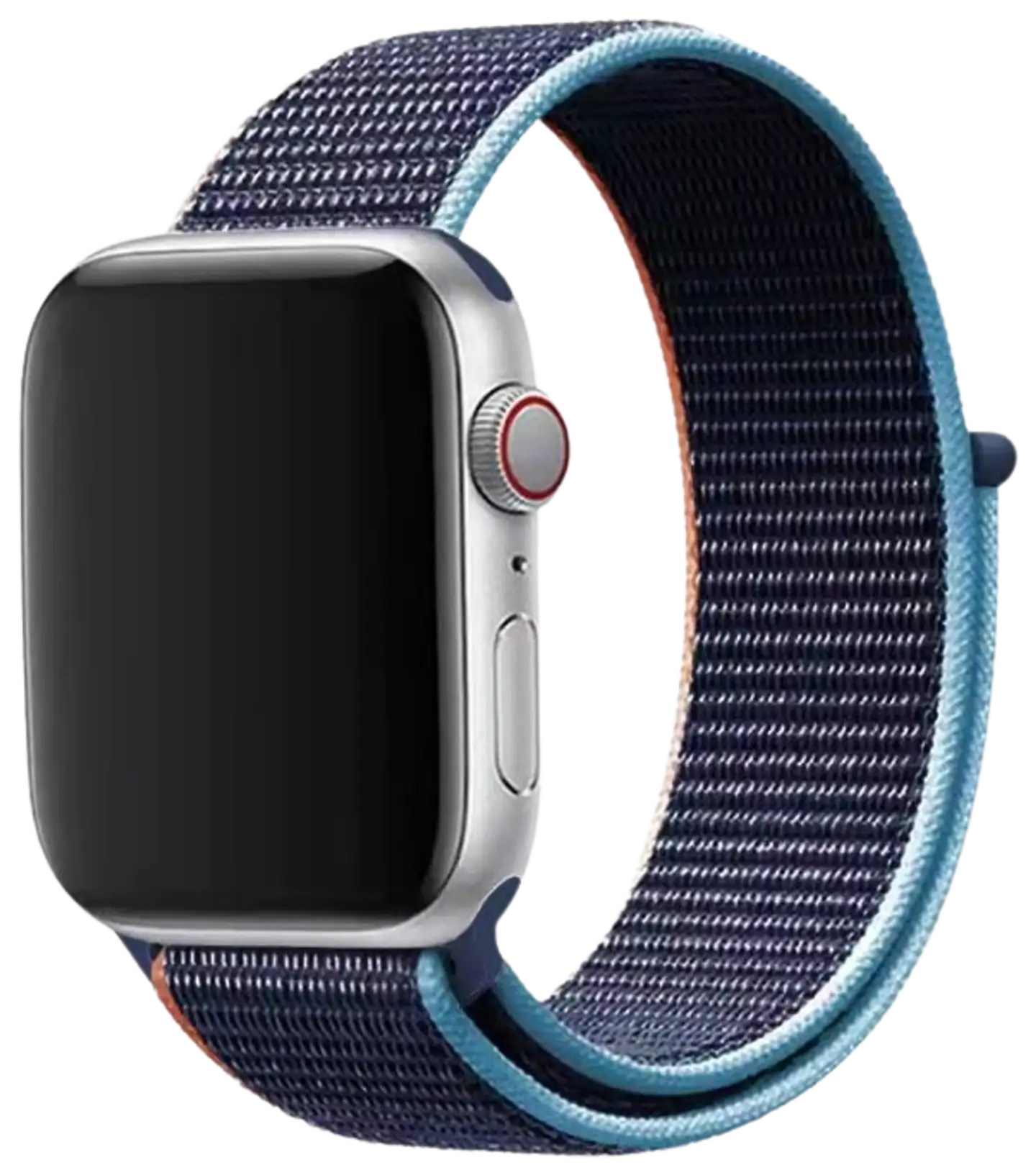 Wave Nailonranneke, Apple Watch 42mm (Series 1-9) / Apple Watch 44mm / Apple Watch 45mm / Apple Watch 46mm / Apple Watch 49mm, Tummansininen - 3