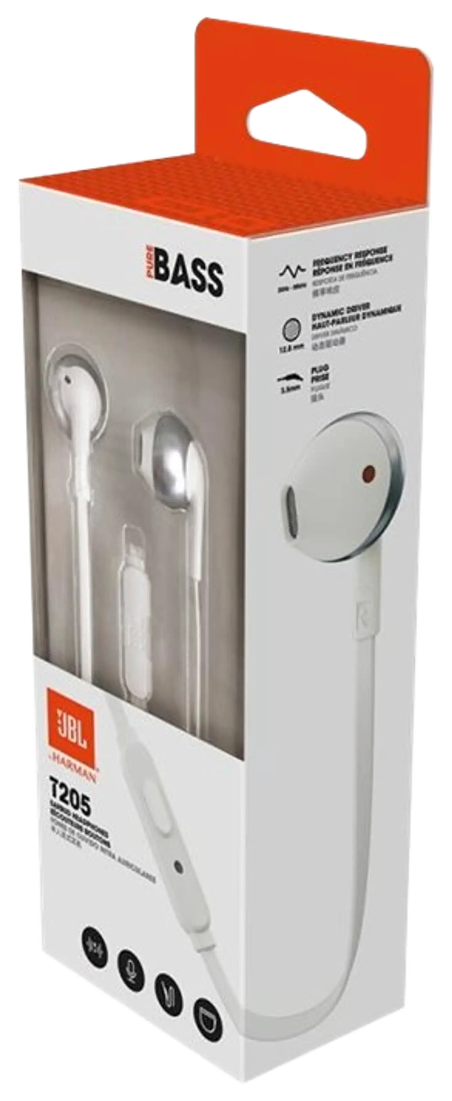 JBL nappikuulokkeet T205 kromi - 5