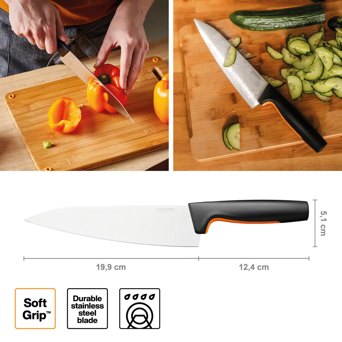 Fiskars FF iso kokinveitsi GRS - 2