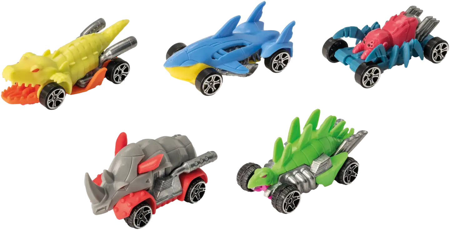 Teamsterz pikkuajoneuvo Beast Machines 5-pack, erilaisia - 7