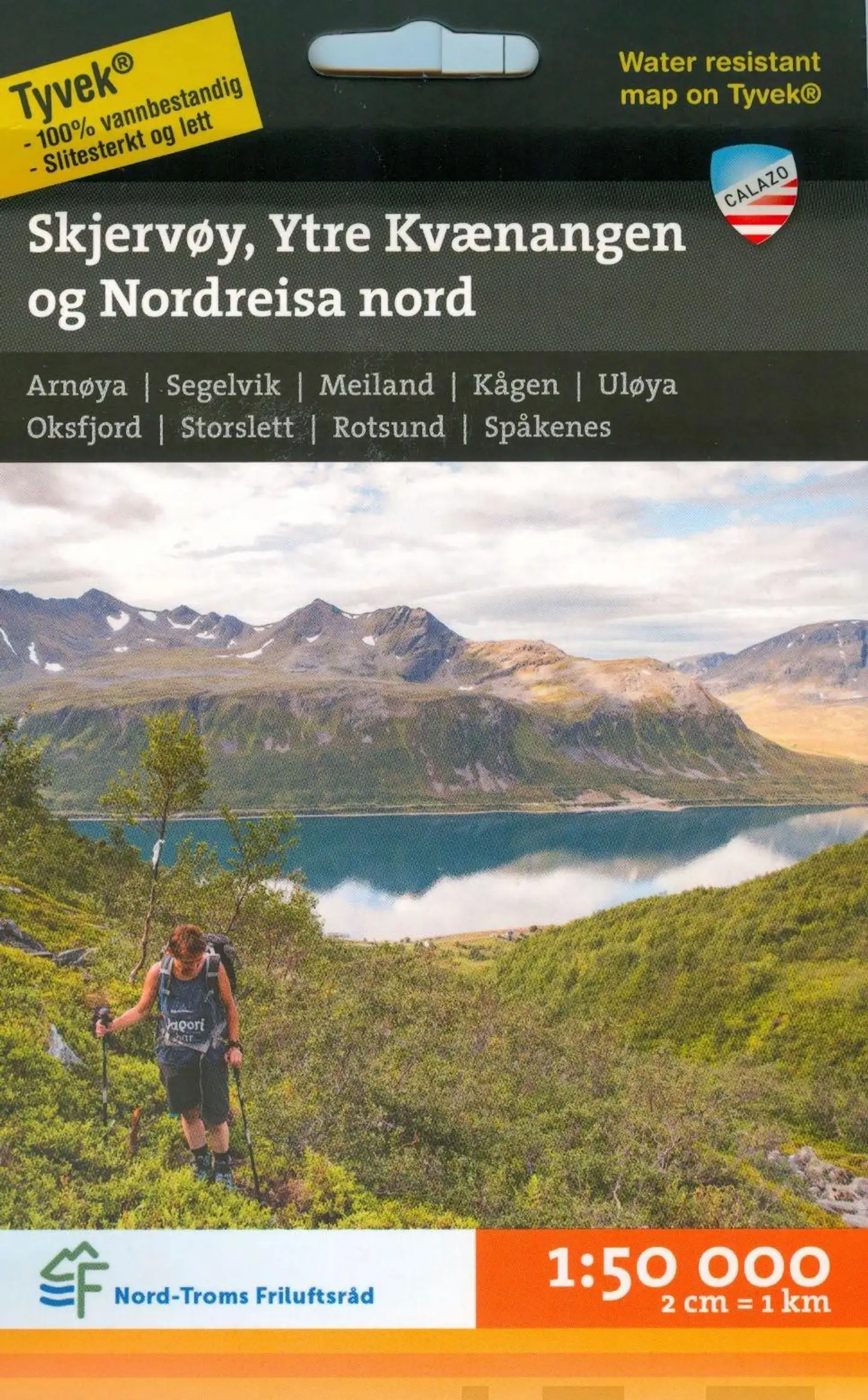 Skjervöy, Ytre Kvaenangen og Nordreisa nord -retkeilykartta