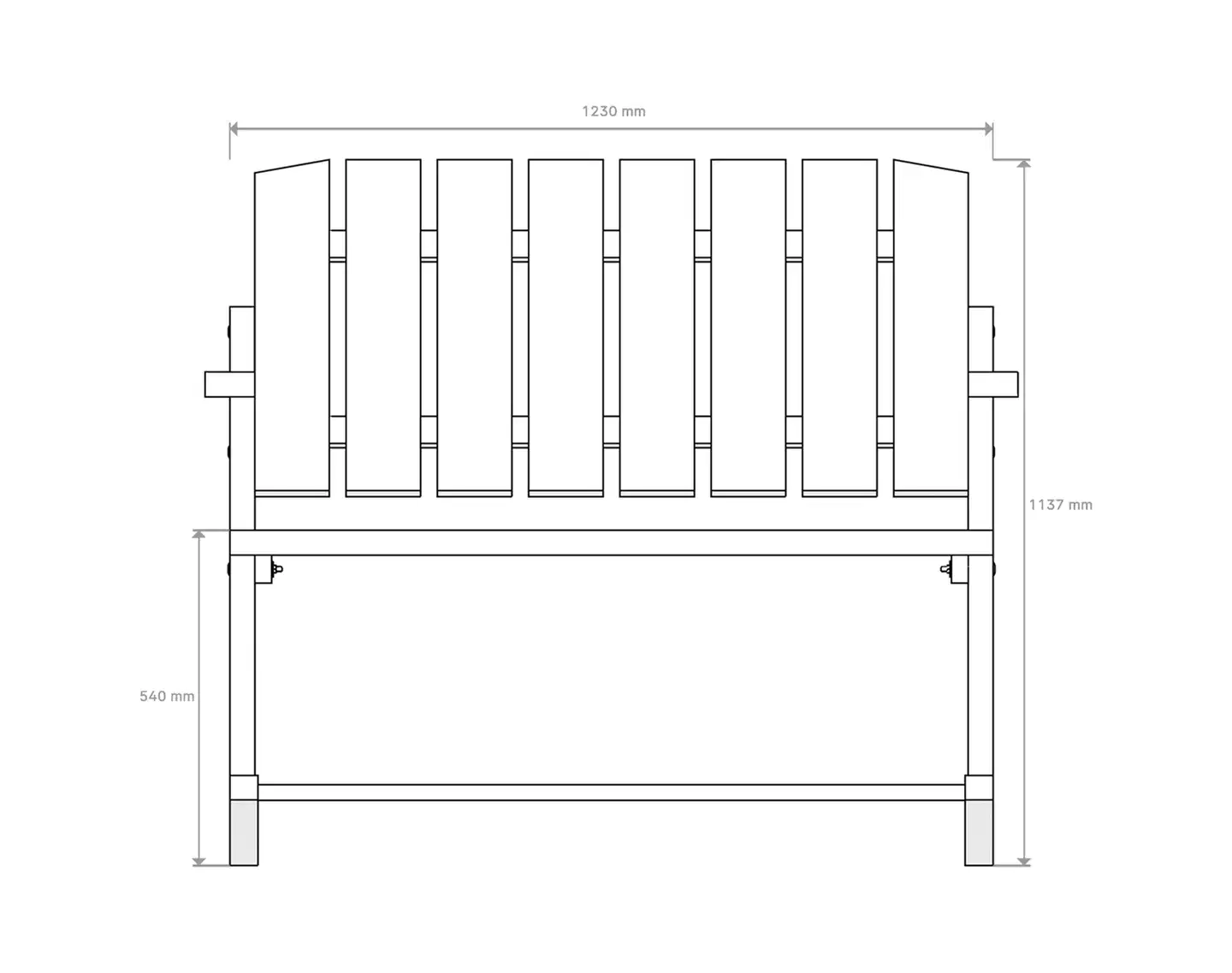 Miljöörakennus jämäkkä kahden istuttava seniorikeinupenkki grafiitin harmaa 116 x 131 x 113 cm - 3