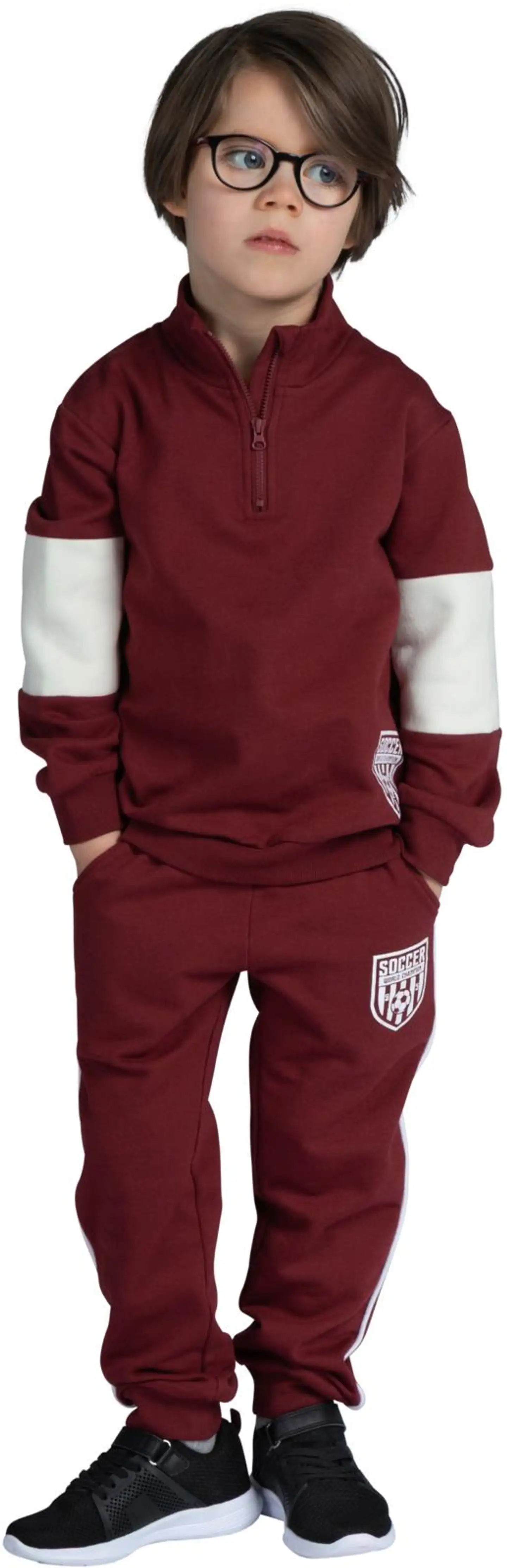 Ciraf lasten vetoketjullinen collegepaita 25PC252827 - 19-1934tcx tibetan red - 4