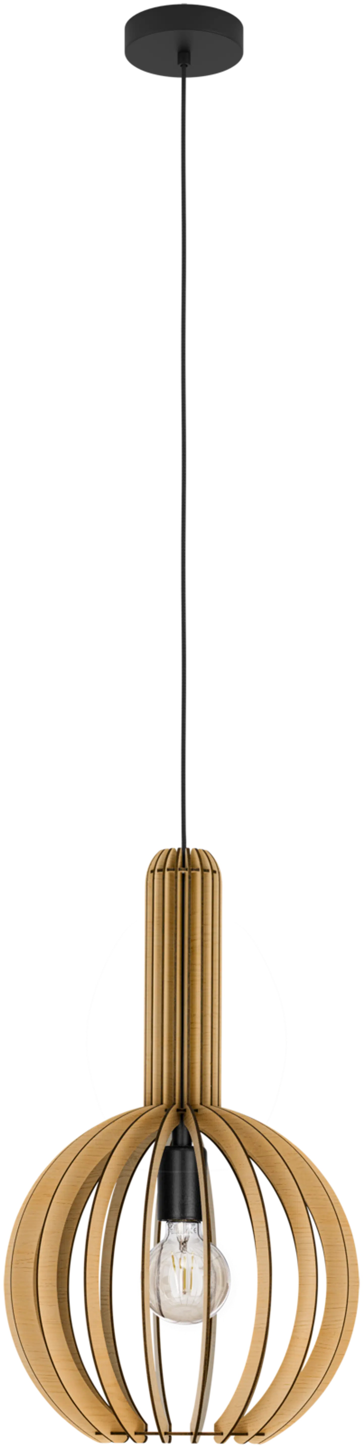 EGLO Riippuvalaisin Velasco 40W Ø31cm puu/musta - 1
