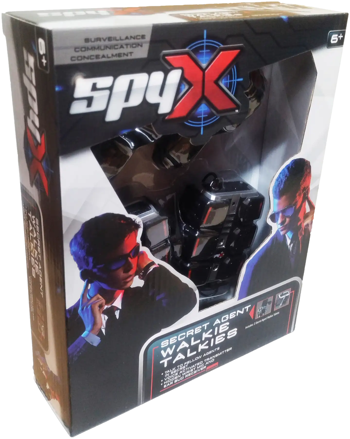 SpyX salaisen agentin radiopuhelimet rannemikrofonit ja korvanapit ääniaktivoinnilla - 1