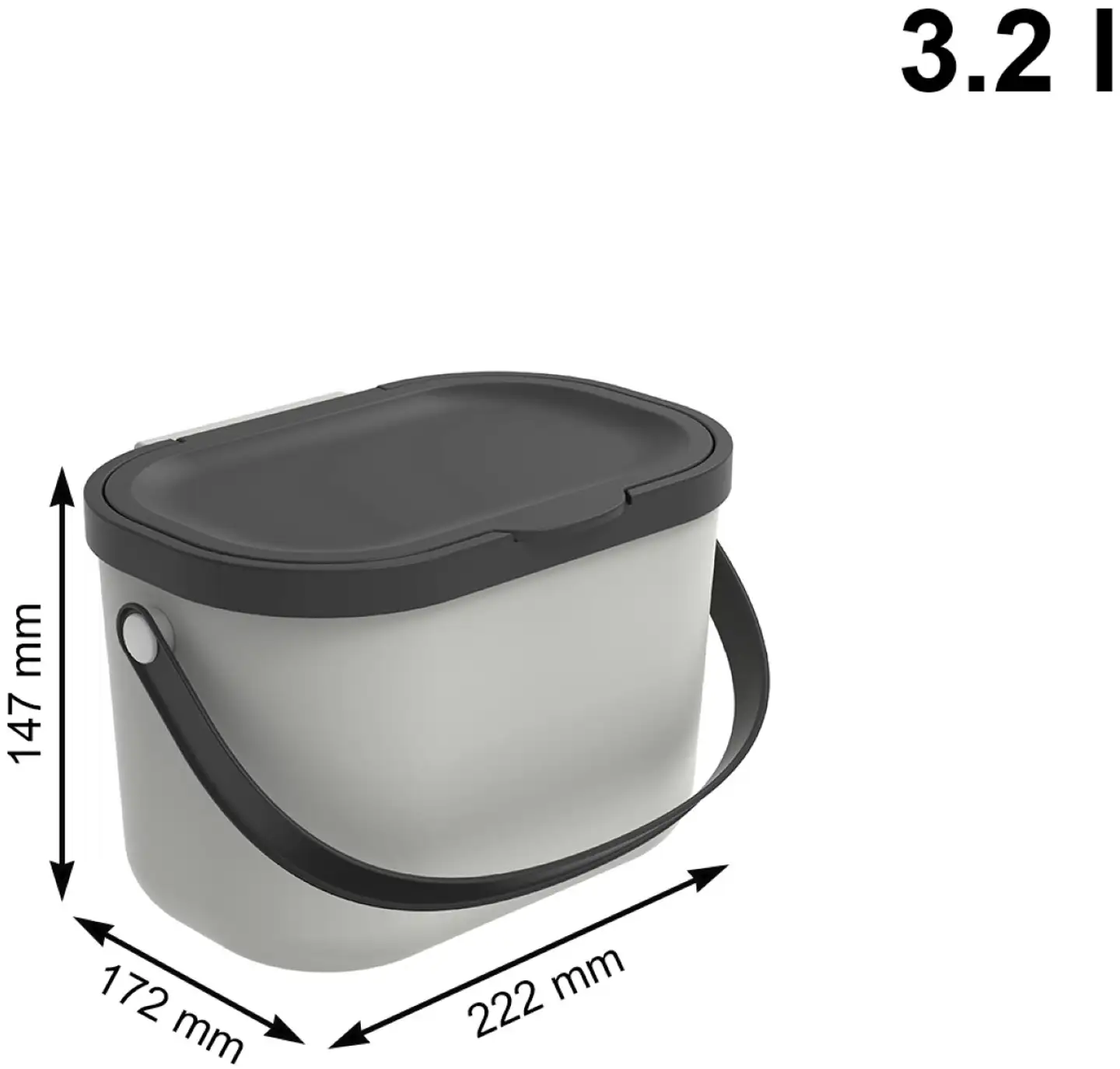 Rotho biojäteastia Albula 3,2 l - 2