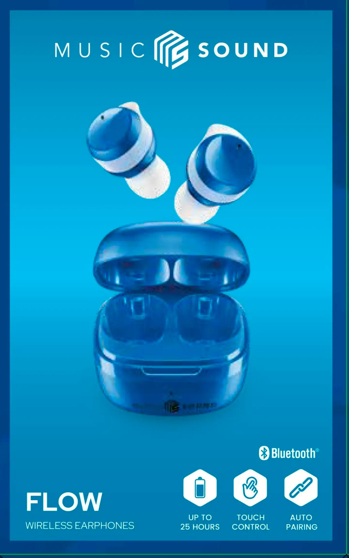 MusicSound Bluetooth nappikuulokkeet Flow sininen - 4
