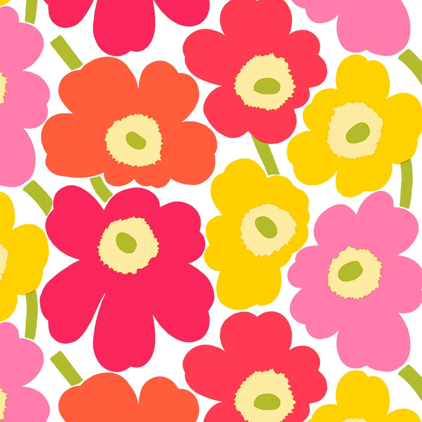 Marimekko Mini Unikko pinkkikeltainen lautasliina 20kpl/33cm