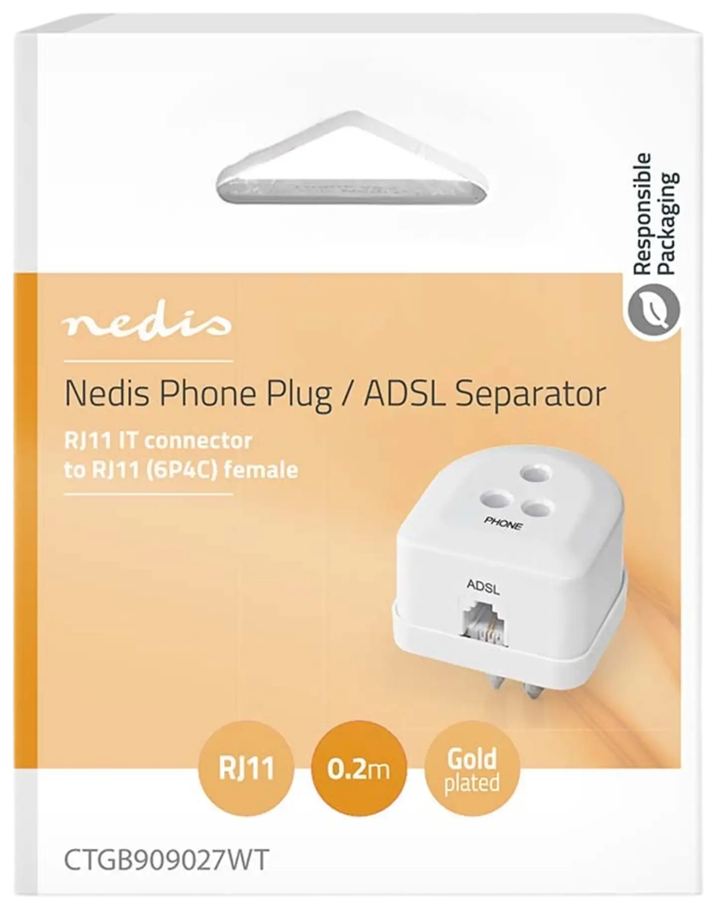 Nedis Puhelinpistoke ADSL RJ11 - 4