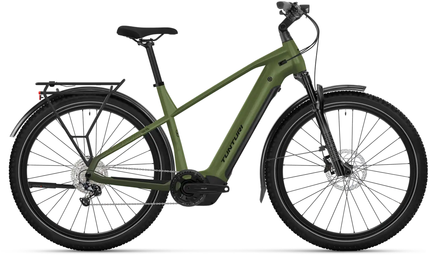 Tunturi Havu E10 G 27,5" sähköpyörä 10-vaihdetta runko 55 cm vihreä-musta