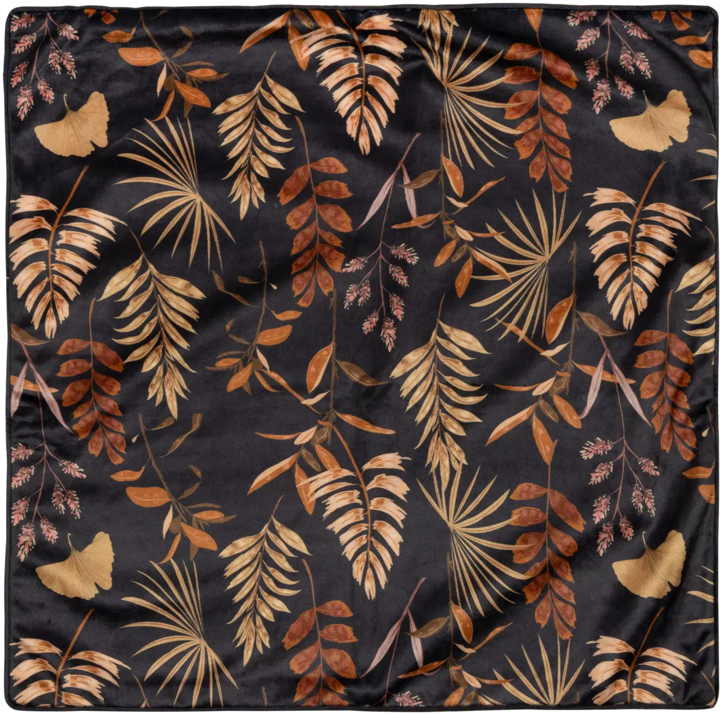 House sisustustyynynpäällinen Autumn Velvet 50x50 cm okra/ruskea/musta - 1