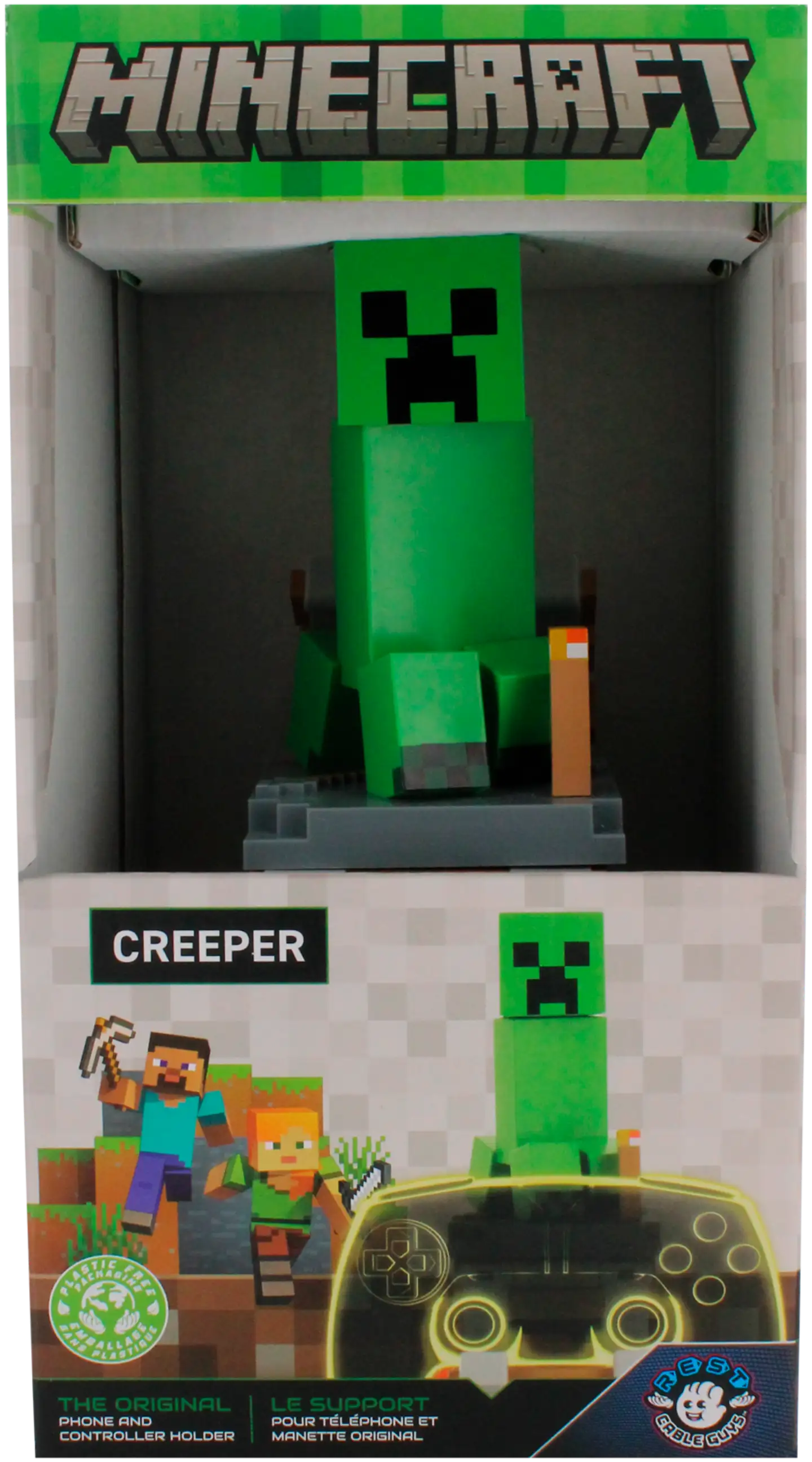 Cable Guys Ohjain/puhelinteline Minecraft Creeper - 7