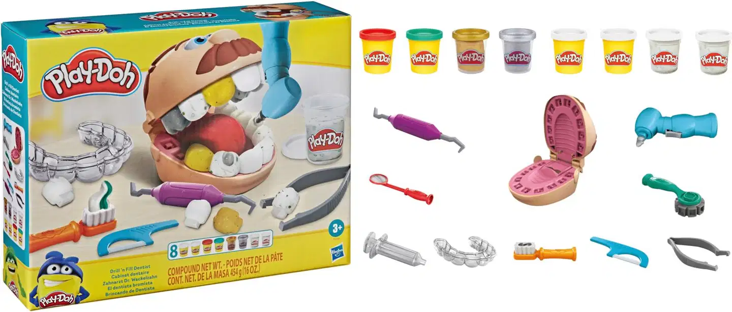 Play-Doh Muovailuvaha Drill'n Fill hammaslääkäri leikkisetti - 1