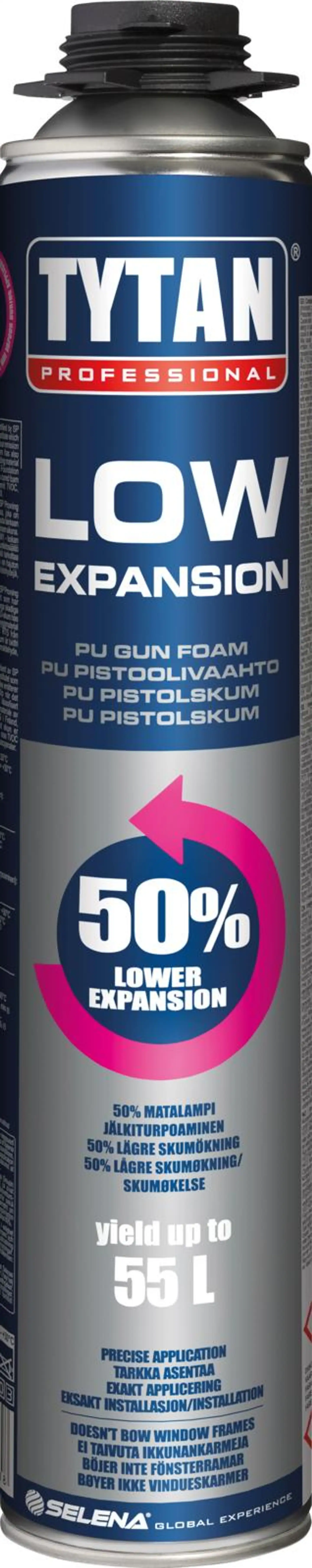 Tytan PU-pistoolivaahto Low Expansion 750 ml