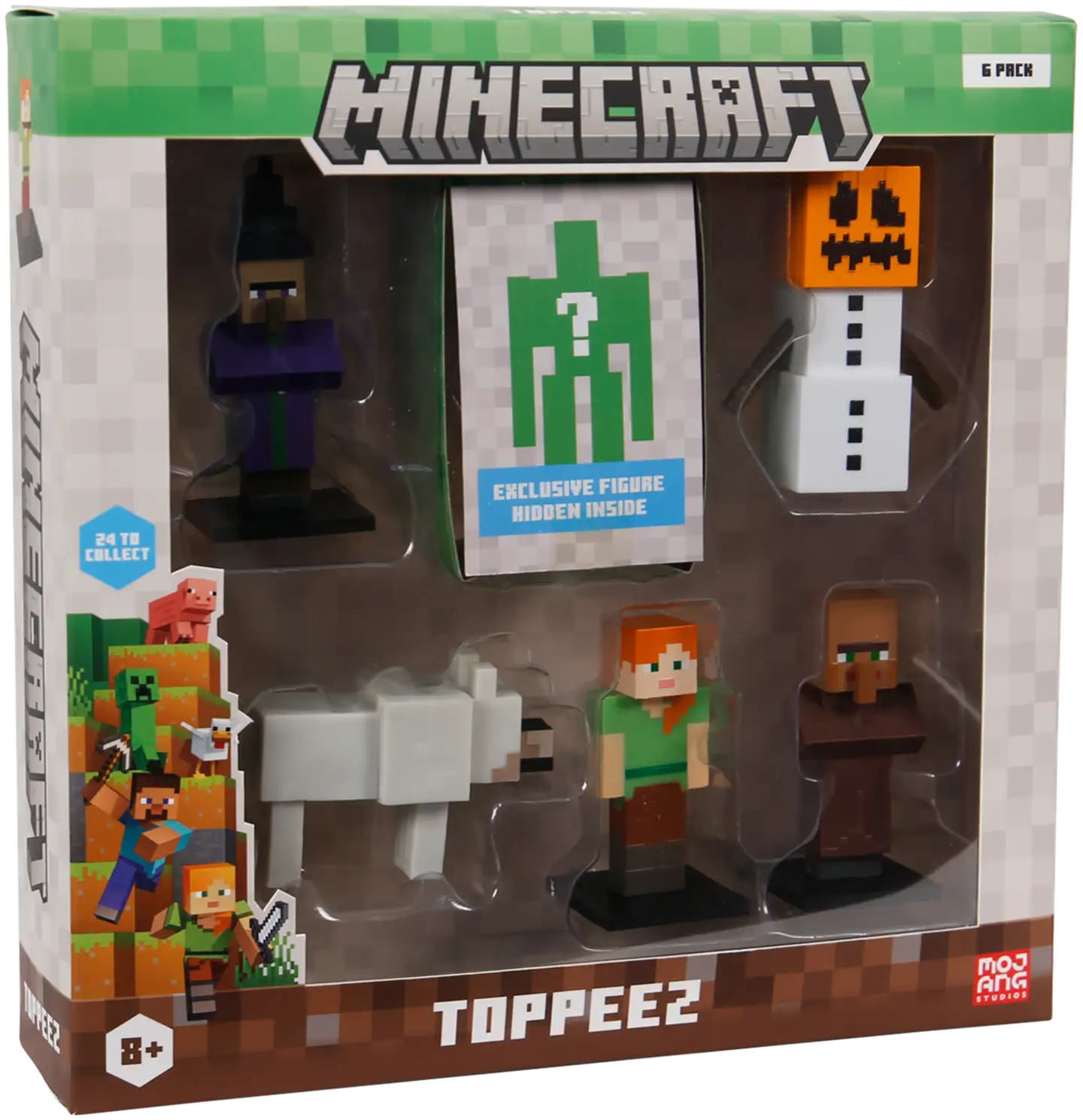 Minecraft hahmo 3D 6 cm 6 kpl deluxe - 3