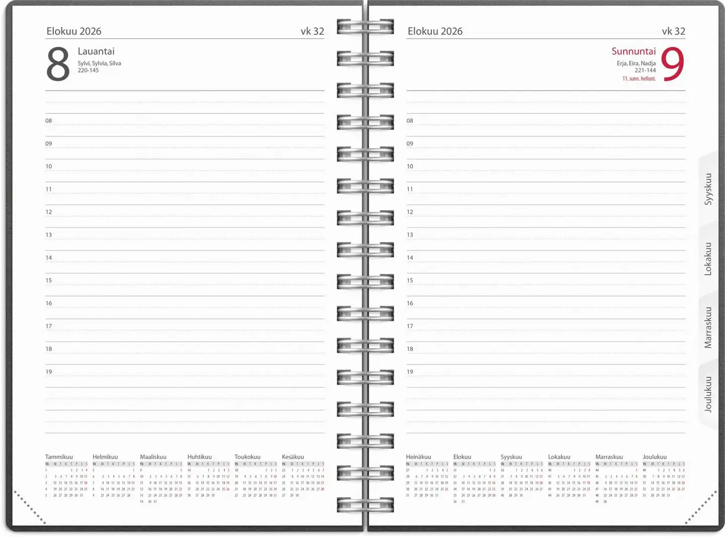 Burde Kalenteri 2026 Päiväkirja Eco - 2