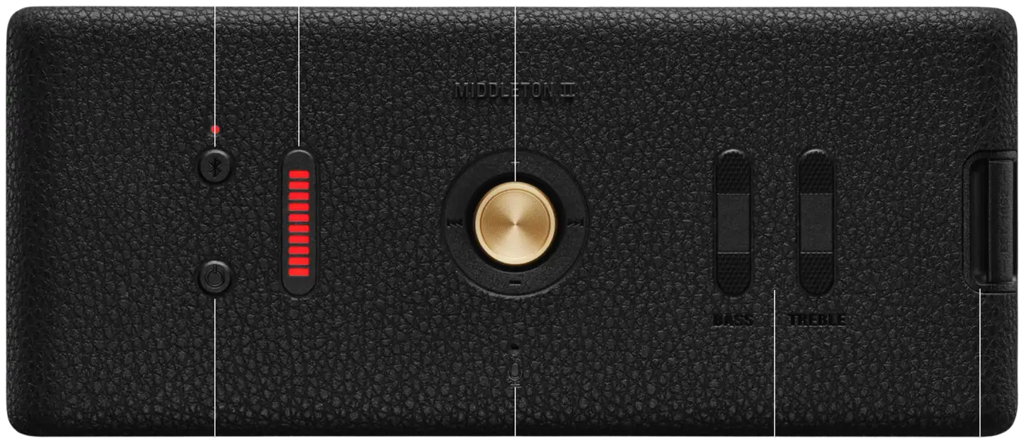 Marshall Bluetooth kaiutin Middleton II musta/messinki - 2