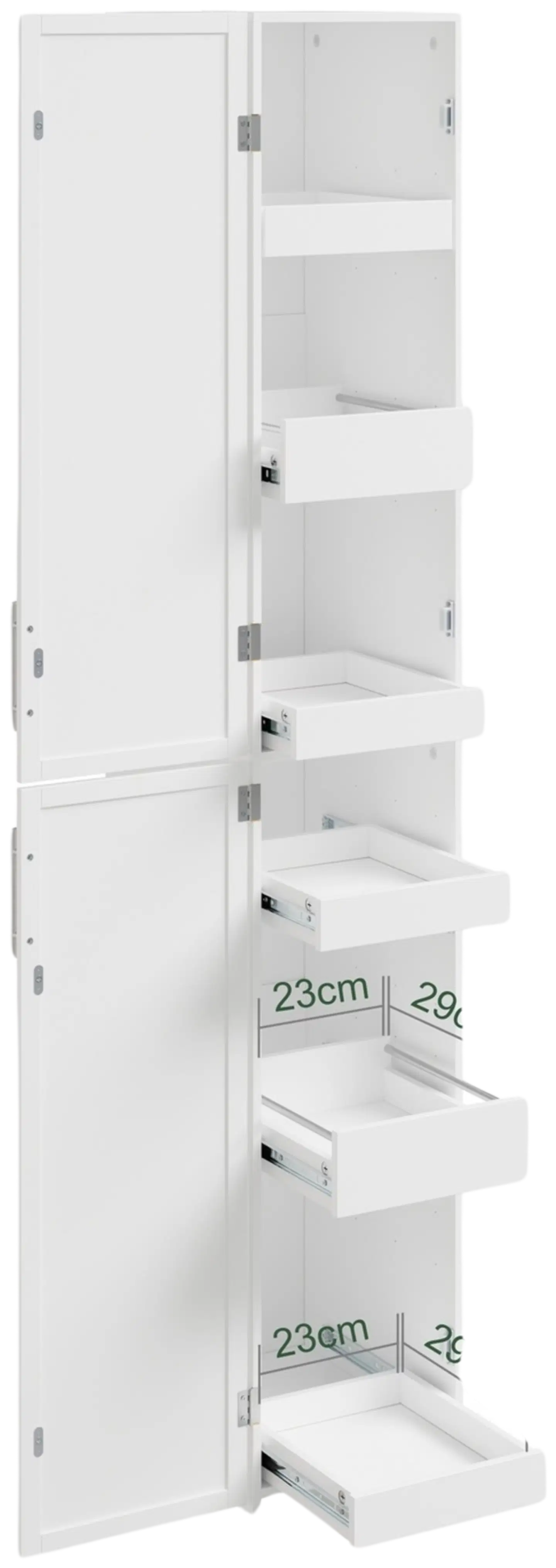 SoBuy kylpyhuonekaappi valkoinen BZR243-W - 3