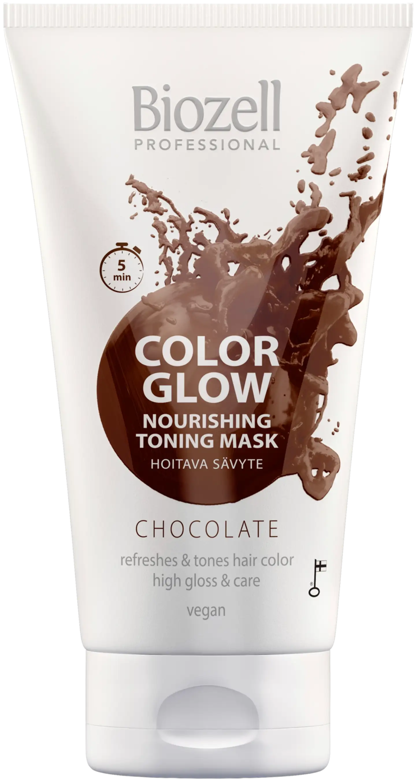 Biozell Color Glow Hoitava sävytenaamio Chocolate 150ml