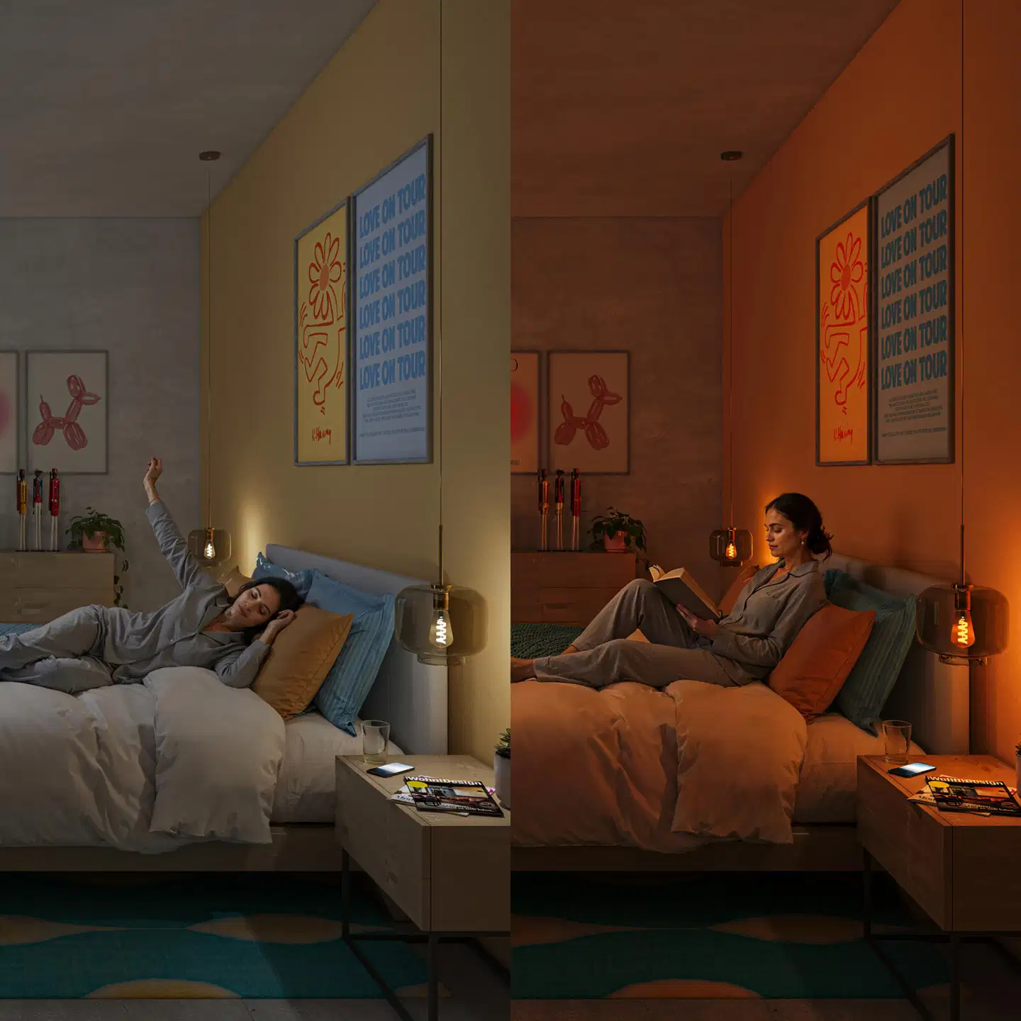 Philips Smart Lighting LED-filamenttilamppu 7W G95 E27 2000-5000K 640lm Amber - 8