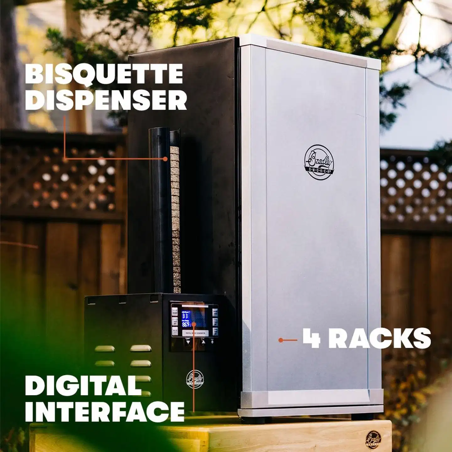 Bradley Smoker digitaalinen savustin 4 ritilällä - 4