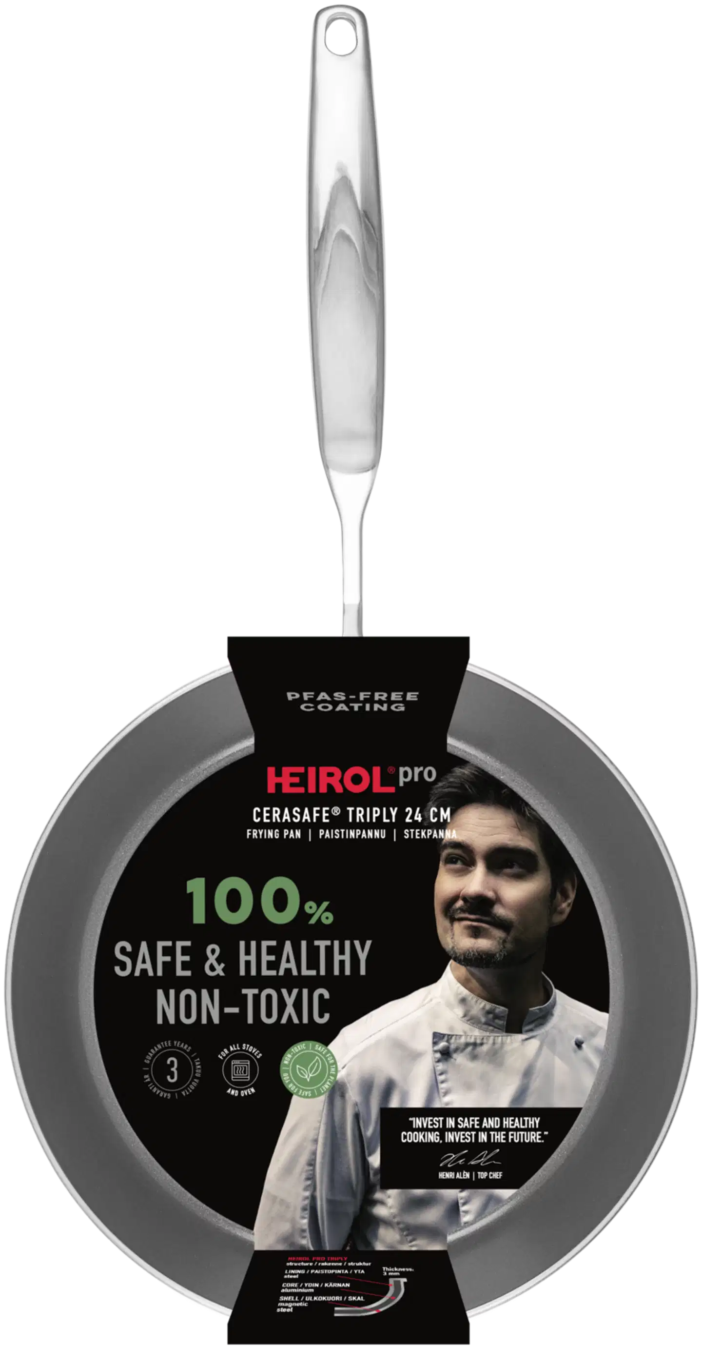 Heirol Paistinpannu 24 cm Cerasafe® Triply - 3