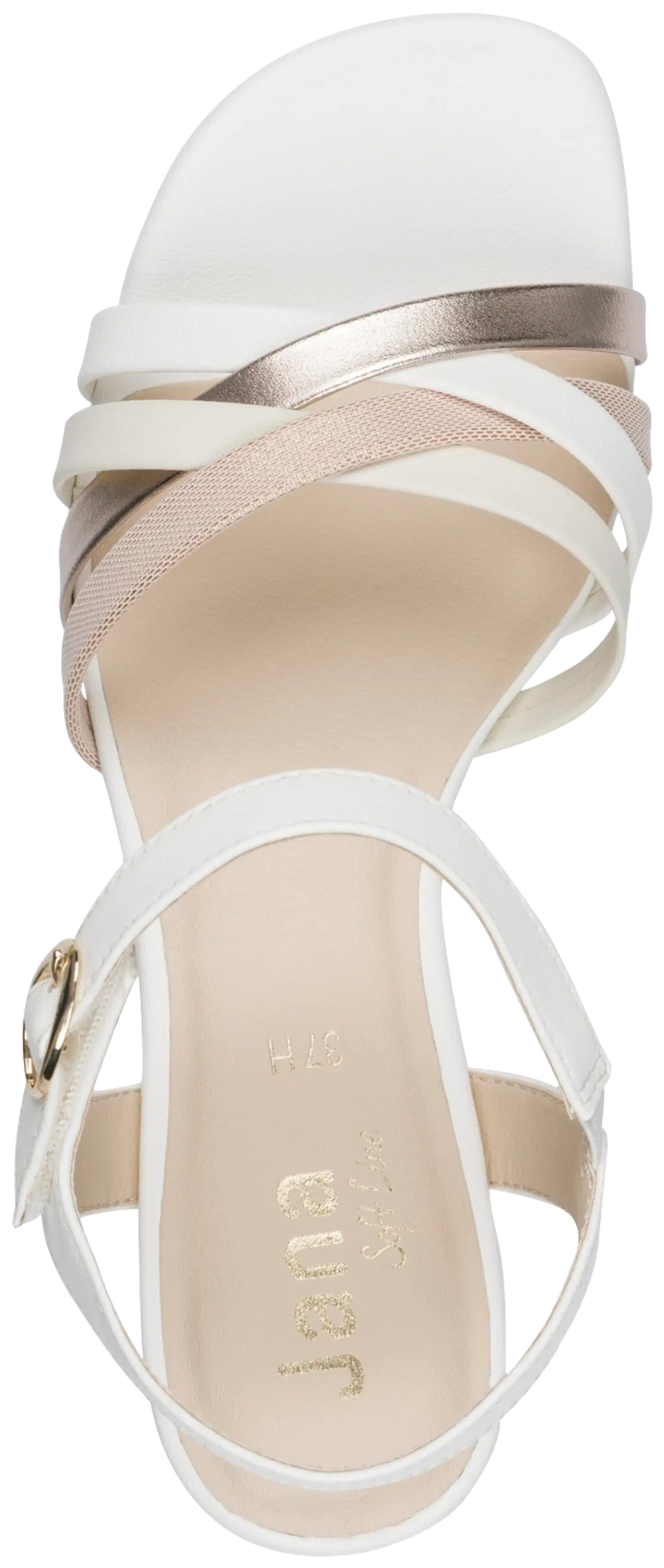 Jana shoes sandaali, leveä lesti - WHT/ROSE COMB - 4