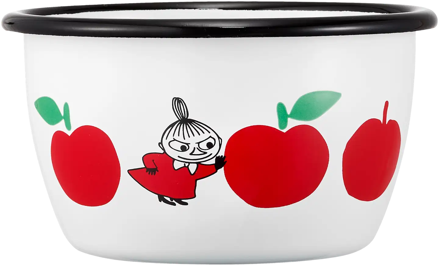 Muurla emalikulho Muumi Iloiset omput 3 dl, punainen - 1