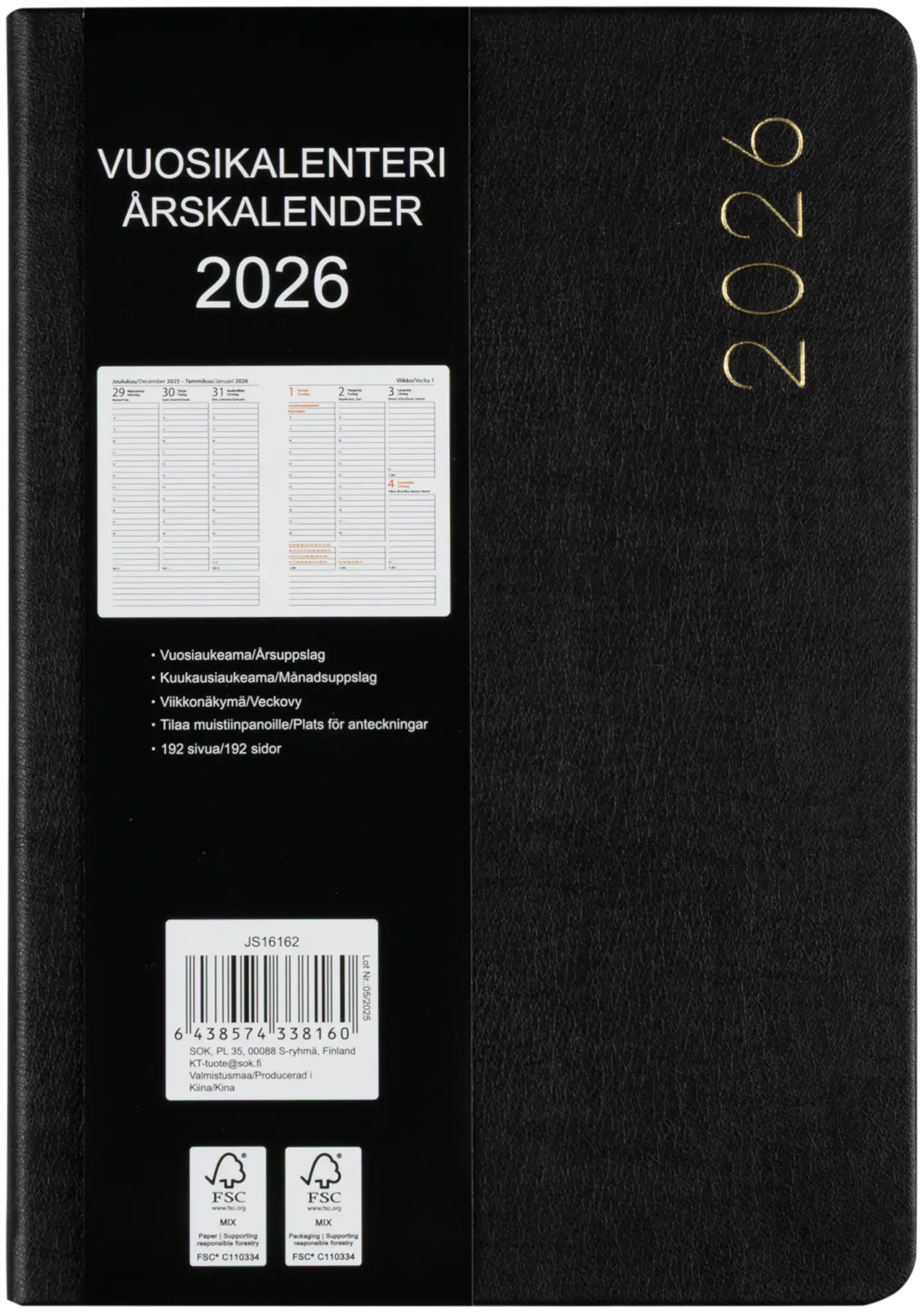 Pöytäkalenteri A5 musta - 3