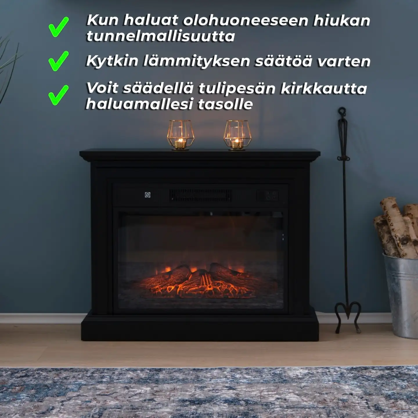 Lykke sähkötakka 2000 W M musta - 4